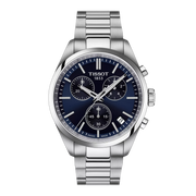 Tissot PR100 Chronograph T150.417.11.041.00 - bracciale e cassa acciaio - quadrante blu con datario e cronografo